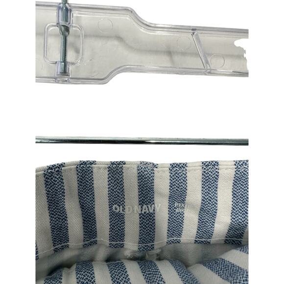 Old Navy Blue White Striped Career Office Straight Leg Pixie Dress Pants Size 12 - Picture 2 of 13